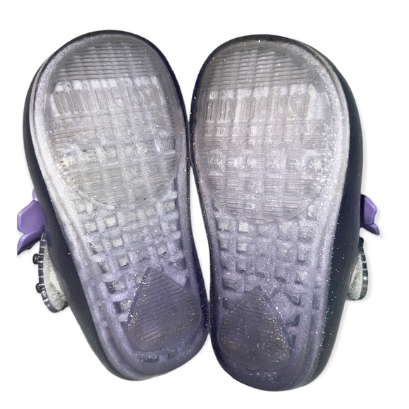 Mini Melissa purple flats with flowers on strap, sz 6 - Picture 5 of 6